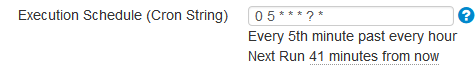 Flexible job scheduling with cron strings