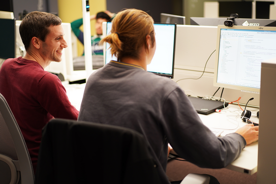 Not a stock photo – just two of my colleagues in day-to-day business Not a stock photo – just two of my colleagues in day-to-day business